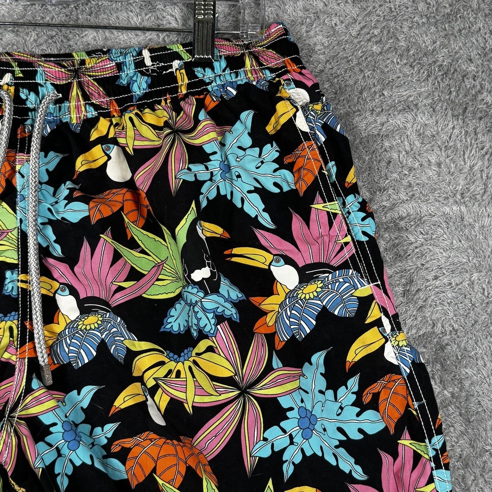 Vilebrequin Shorts Mens 2XL Multicolor Tropical Toucan Swim Trunks Hawaiian - Picture 8 of 16